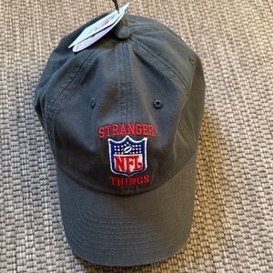 NWT NFL x Stranger Things Charcoal Gray Hat with Slide Back